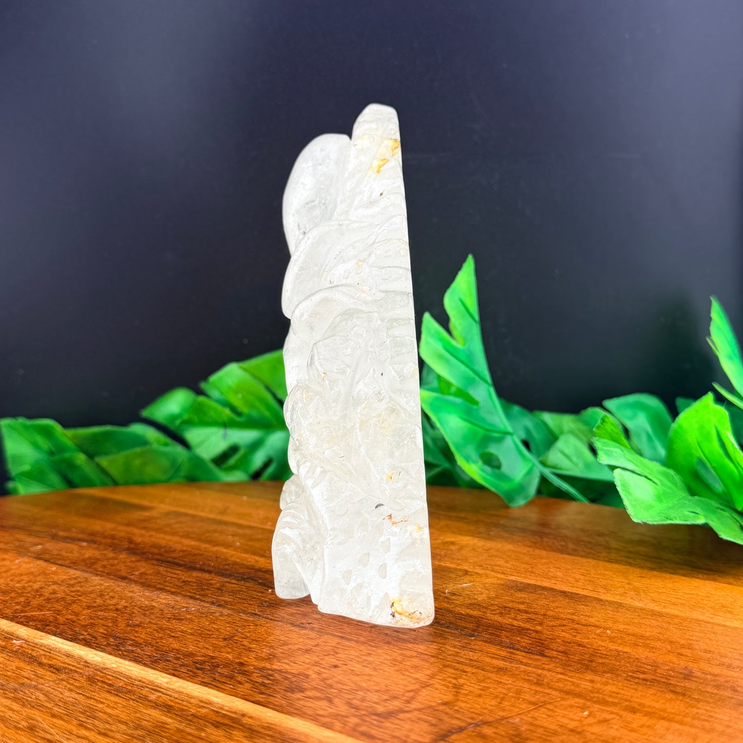 Clear Quartz Octopus Carving