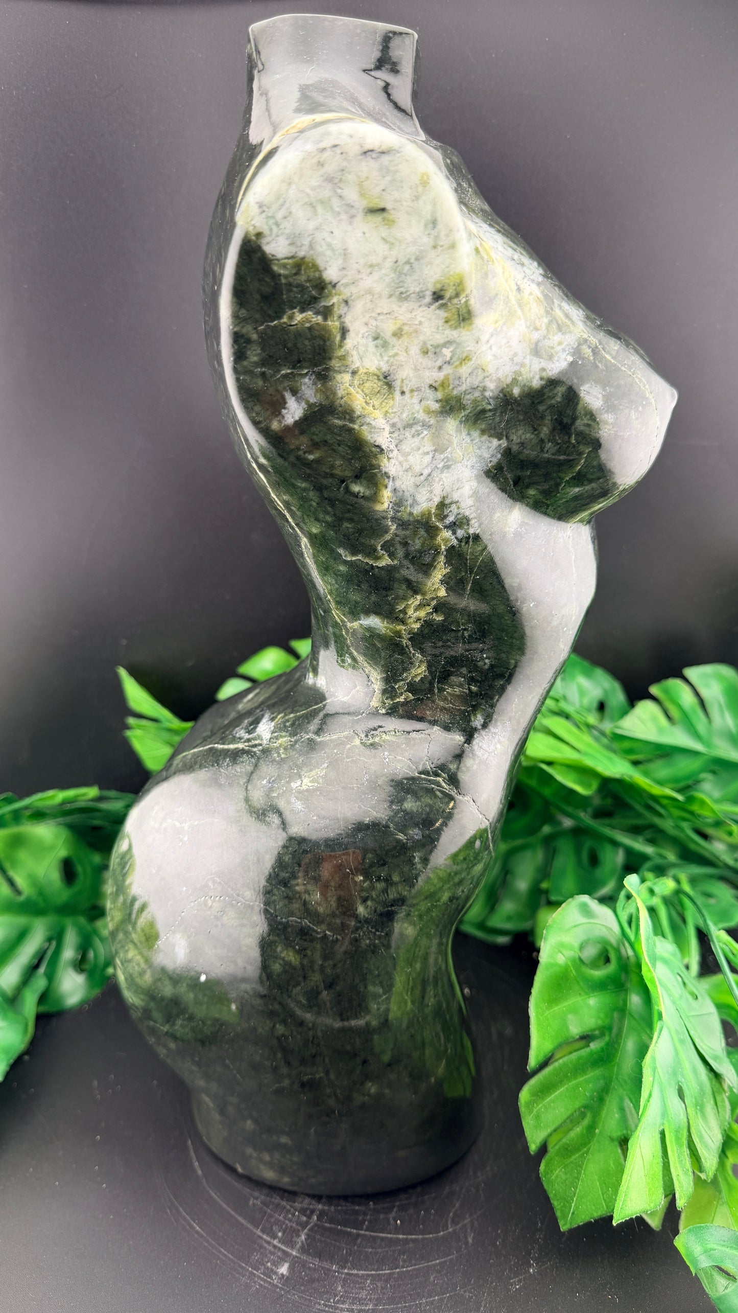 XL 13 inch Green Jade Goddess Body