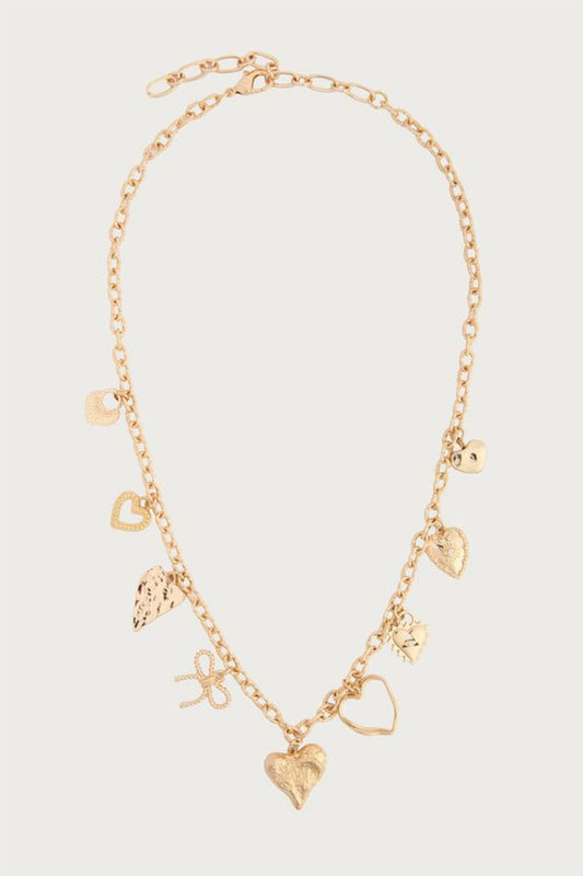 Mixed Heart Charm Necklace