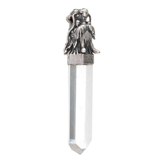 Gotland Dragon Head Pendant Quartz Tip in 925 Sterling Silver
