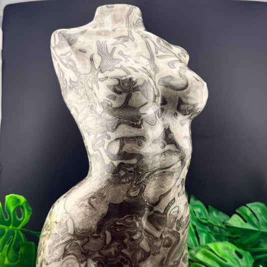 XL White Crazy Lace Agate Goddess Body