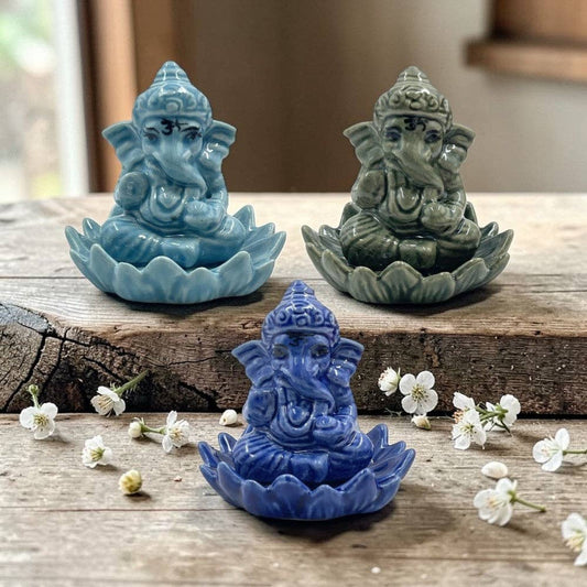 Beautiful Ganesh Ceramic Incense Holder