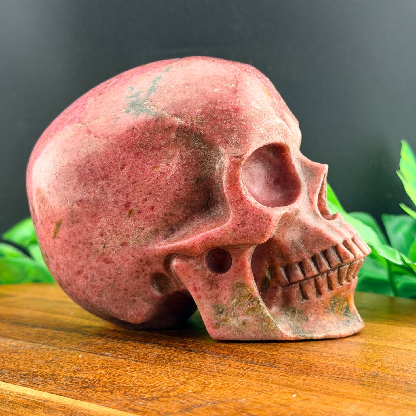 Pink Rhodonite Skull