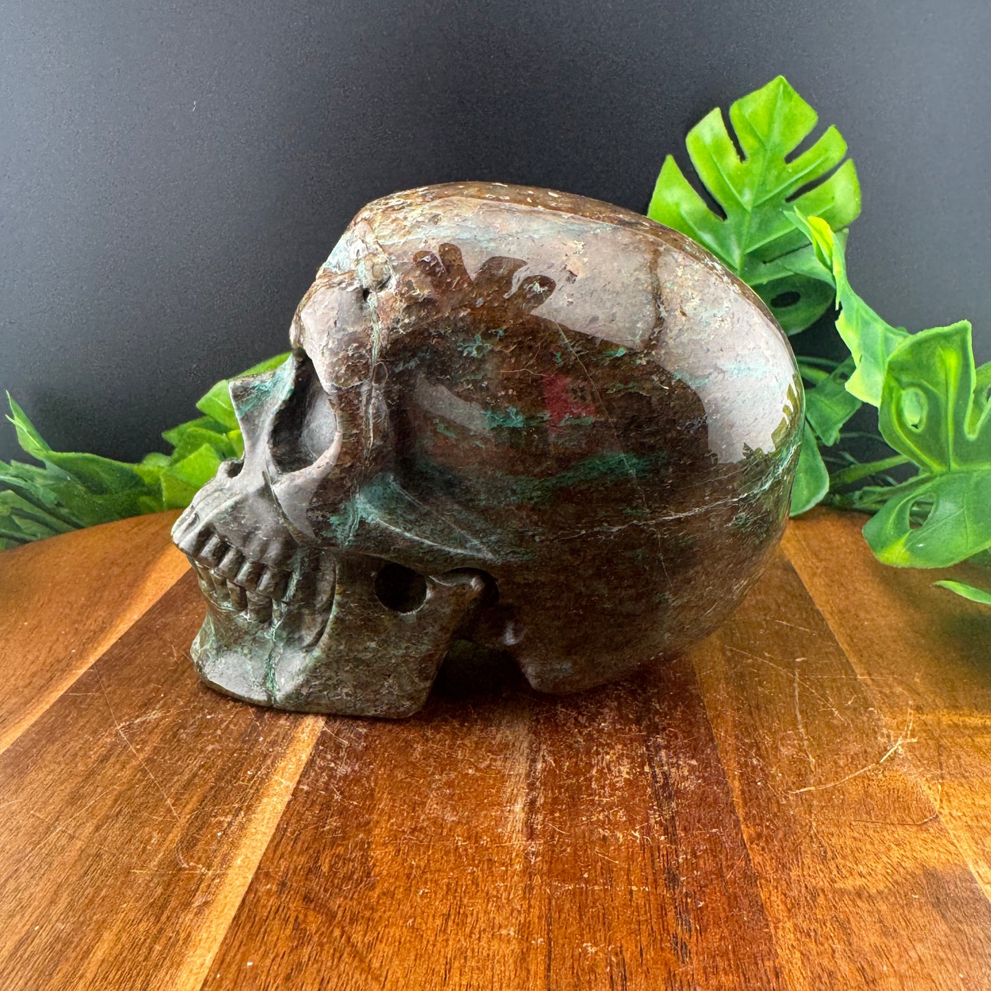 Chrysocolla Skull