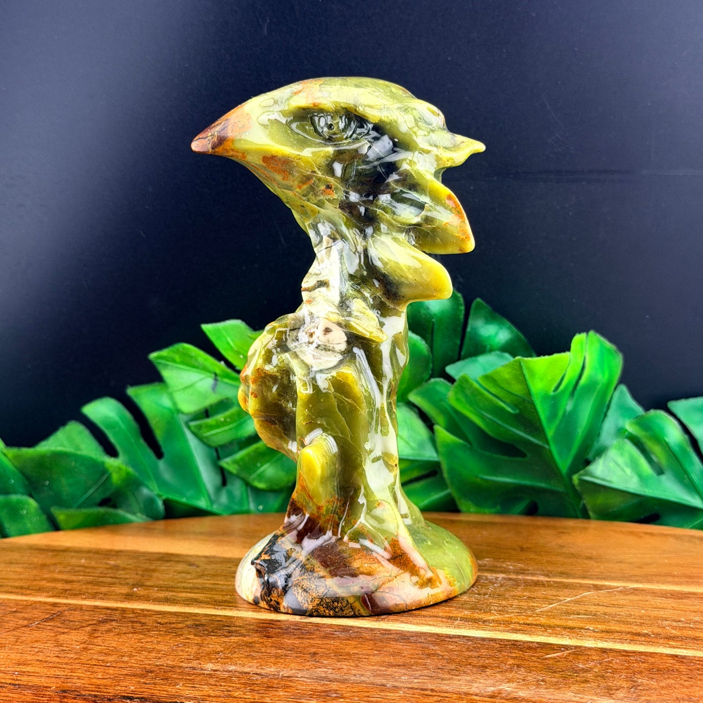Mixed Jade Eagle Carving