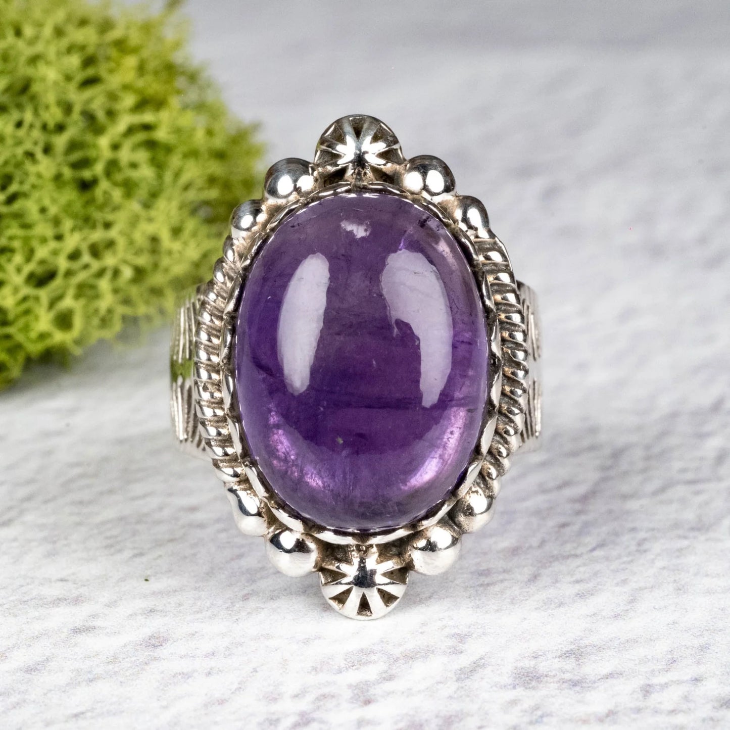 Sterling Silver Amethyst Ring Sz 7