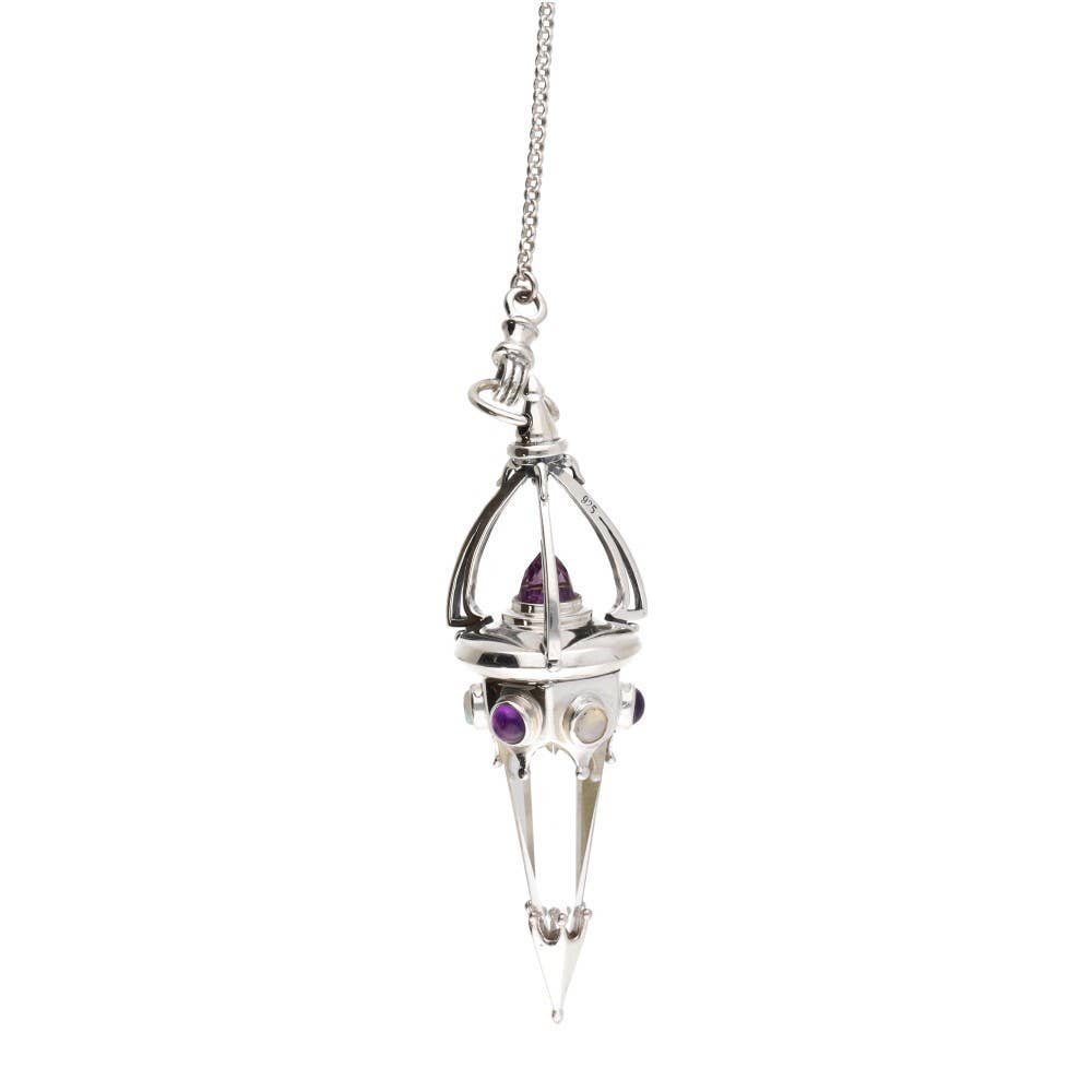 Gotland Faceted Amethyst Sterling Silver Pendulum