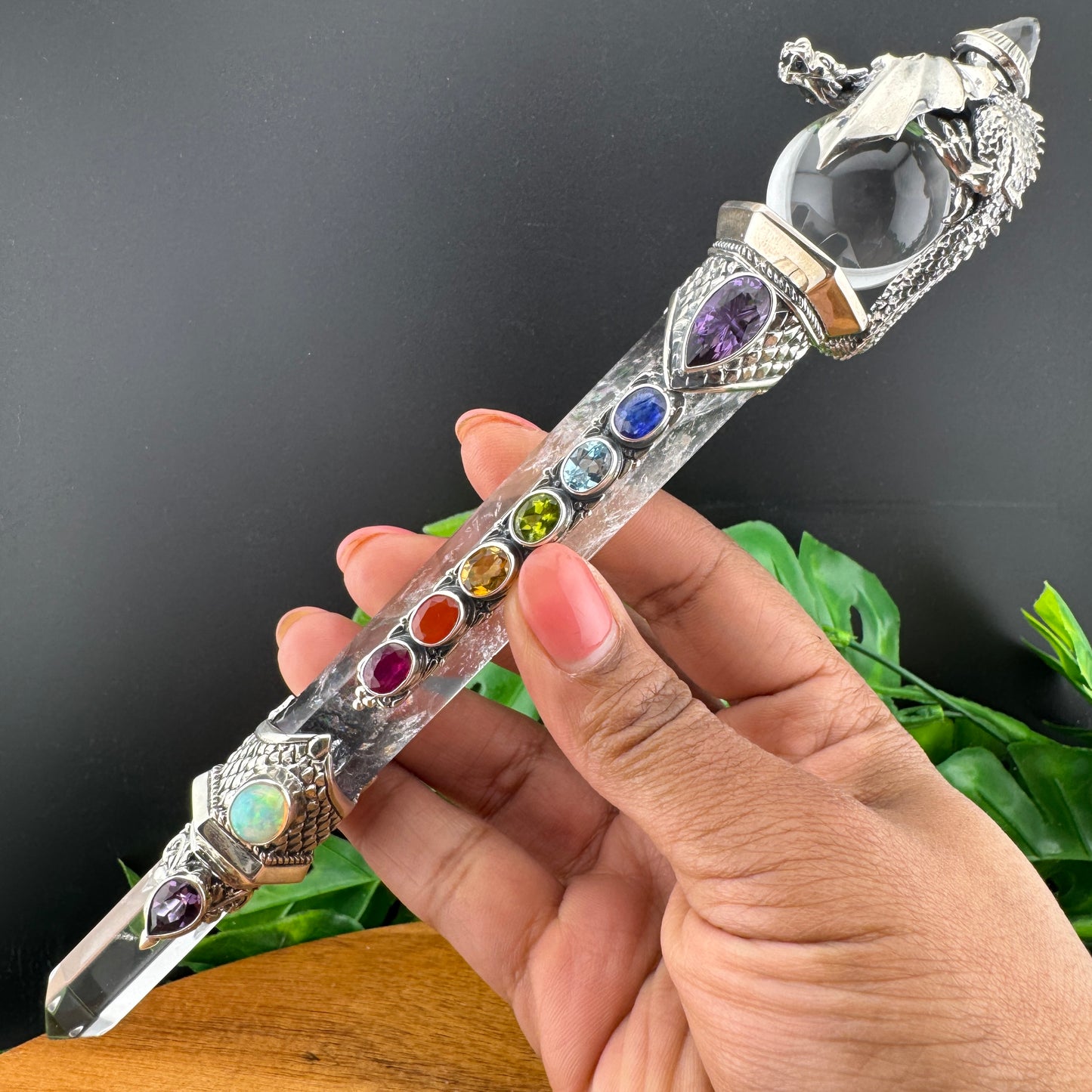 Gotland Clear Quartz and Chakra Guiding Rod