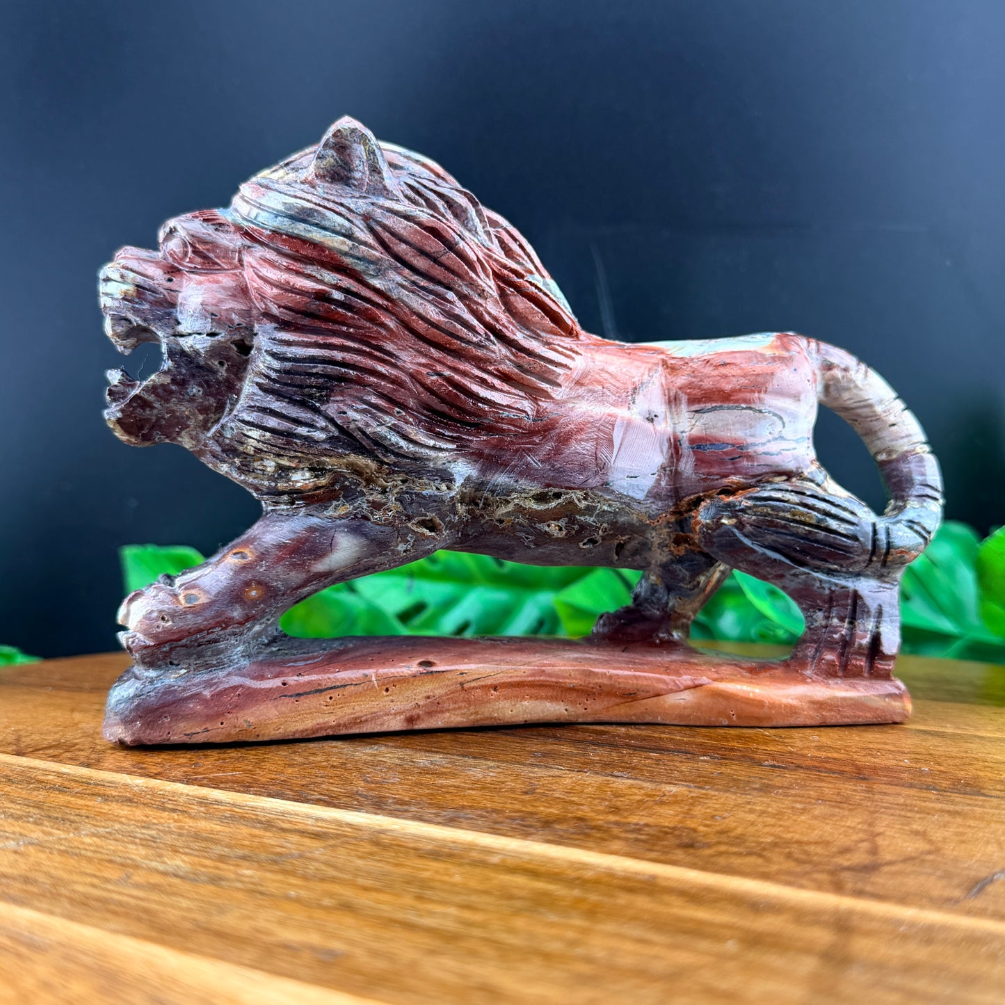 Red Mookaite Lion