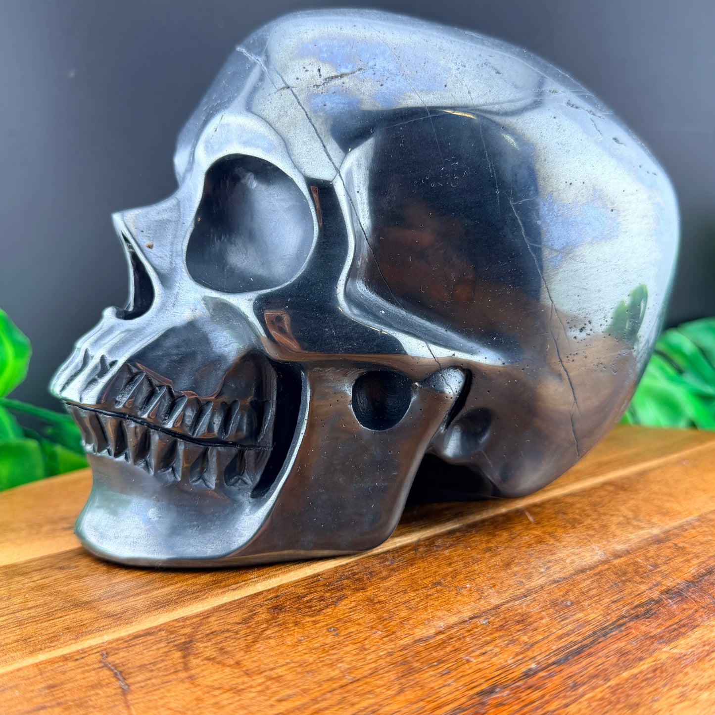 XL 7 inch Hematite Skull