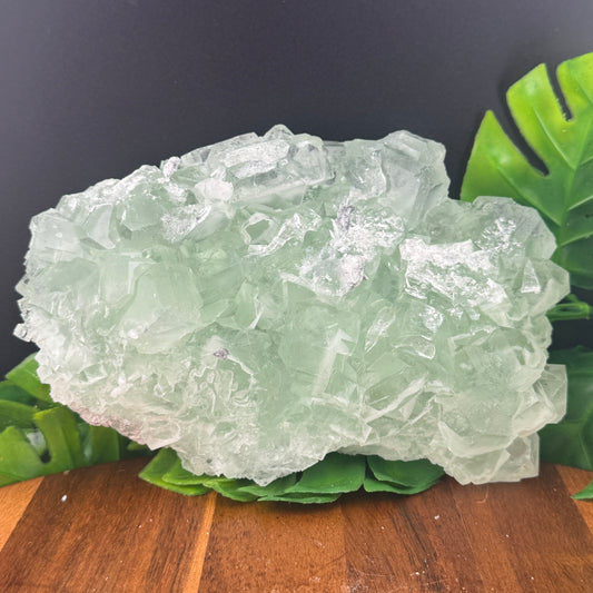 Green Glassy Cubic Sugar Fluorite Specimen