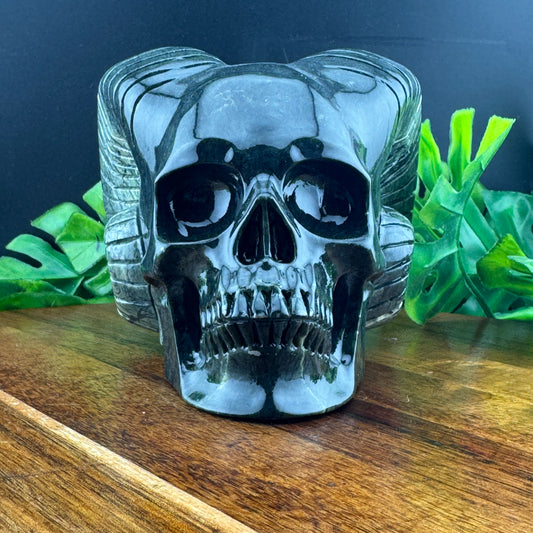 Jade Ram Skull
