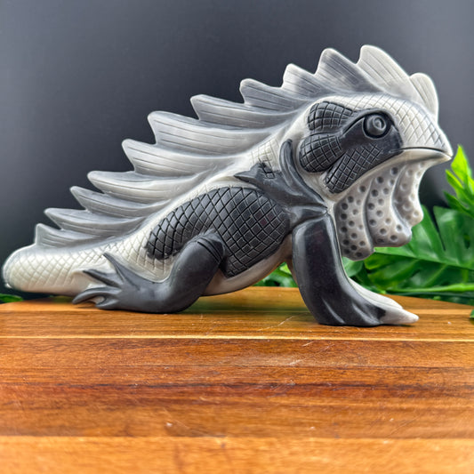 Taiji Jasper Lizard Carving