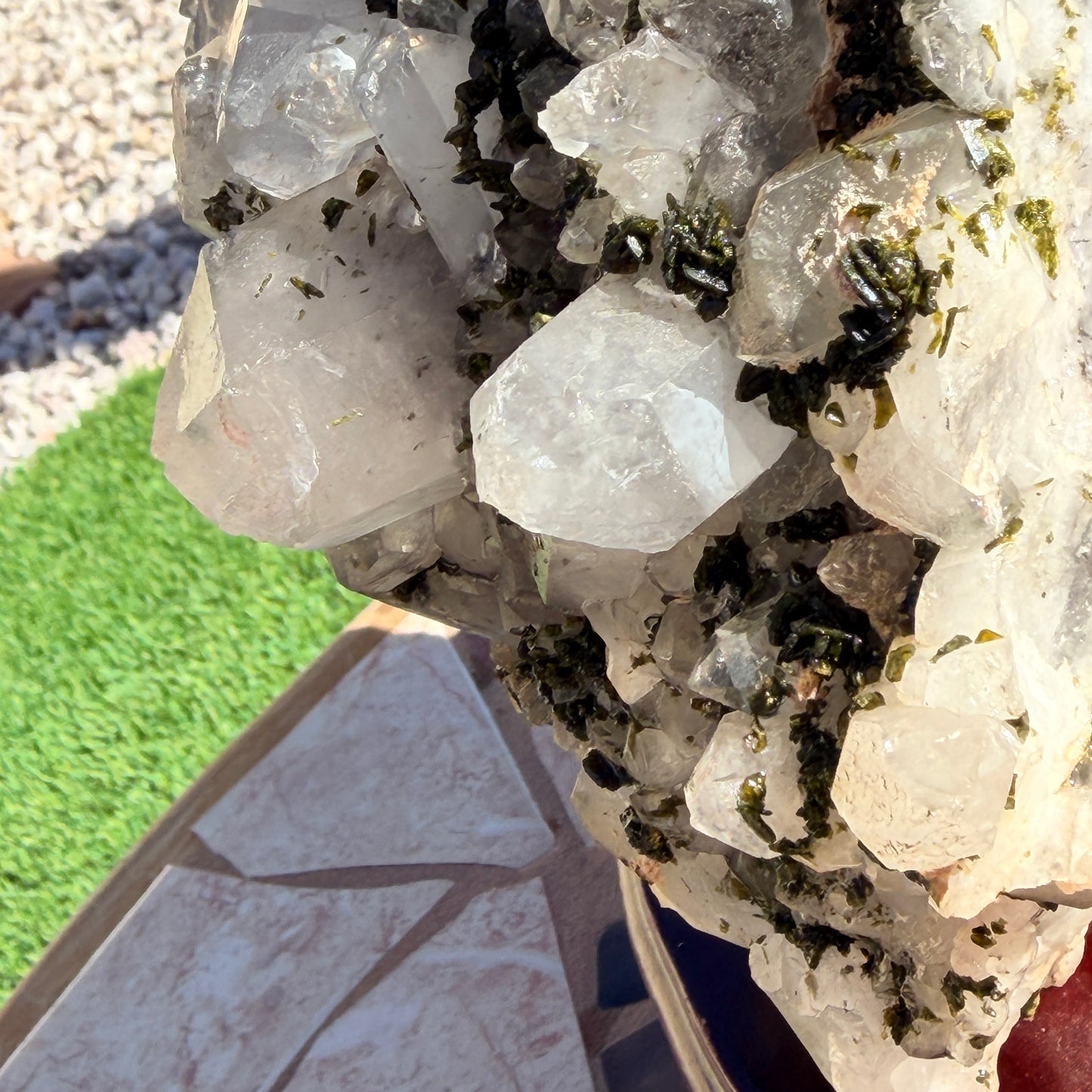 XL Chlorite in Quartz with Epidote Raw Specimen