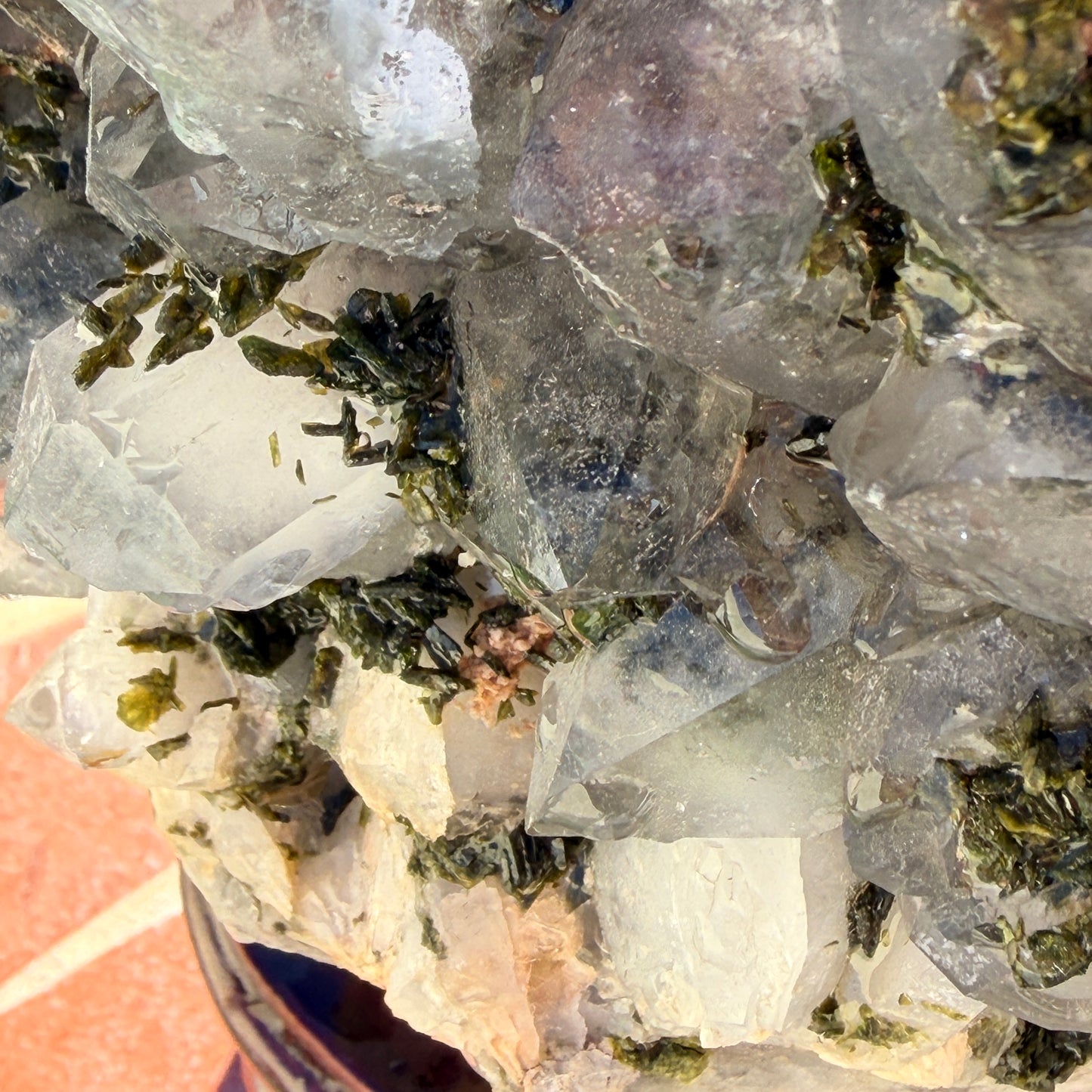 XL Chlorite in Quartz with Epidote Raw Specimen