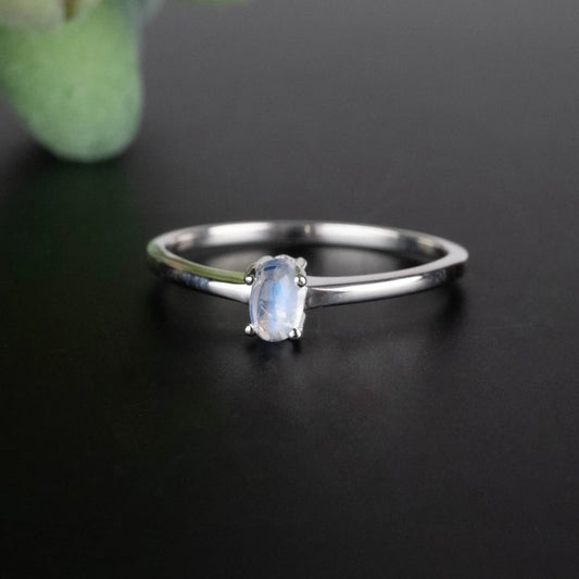 Sterling Silver Moonstone Ring Sz 7