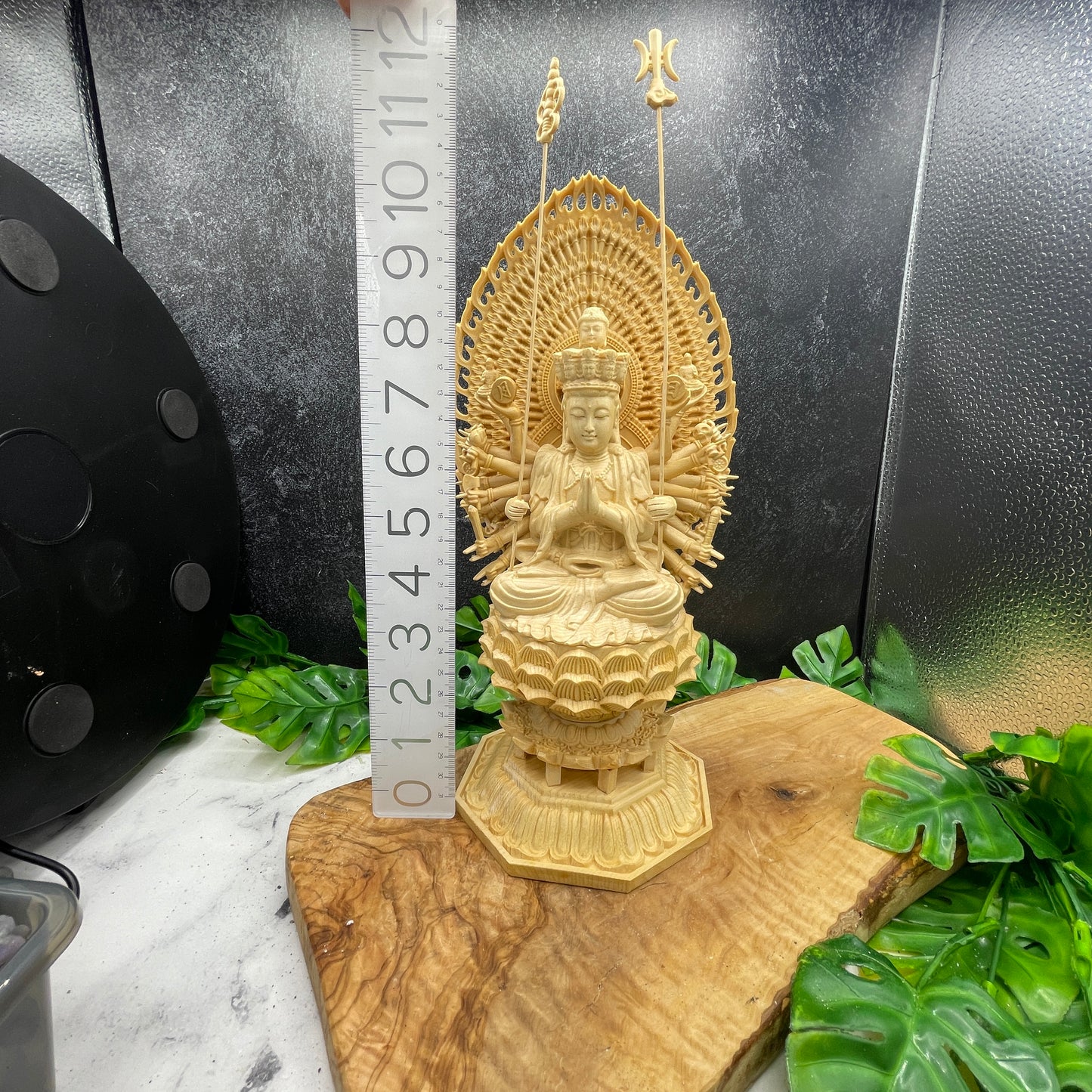 Thousand Hand Guanyin Birch Wood Carving