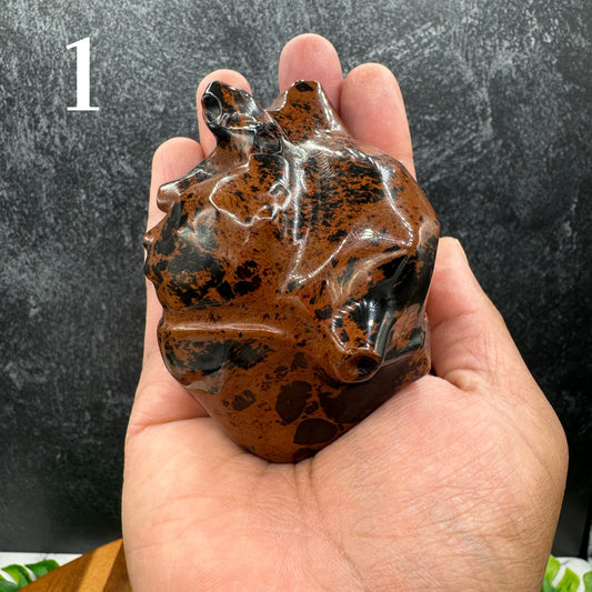 Mahogany Obsidian Anatomical Heart