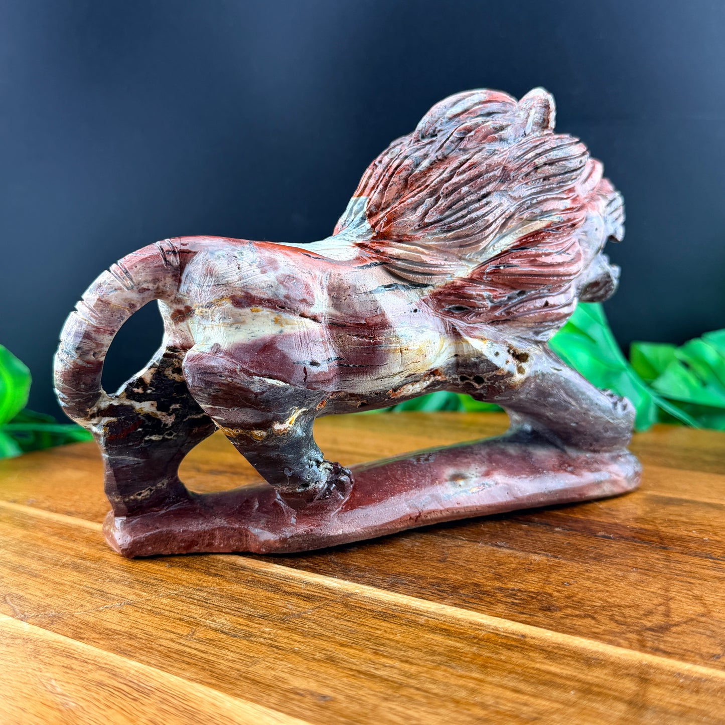 Red Mookaite Lion
