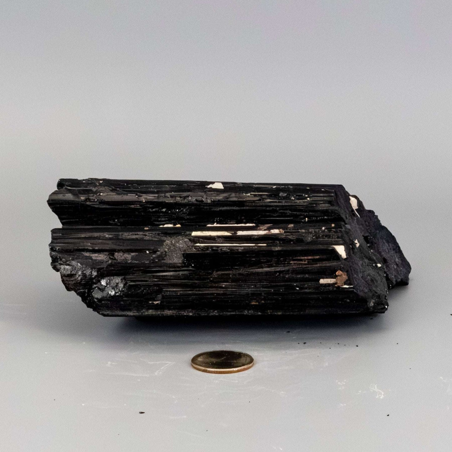 Big Black Tourmaline Hunk w/t Quartz Inclusions
