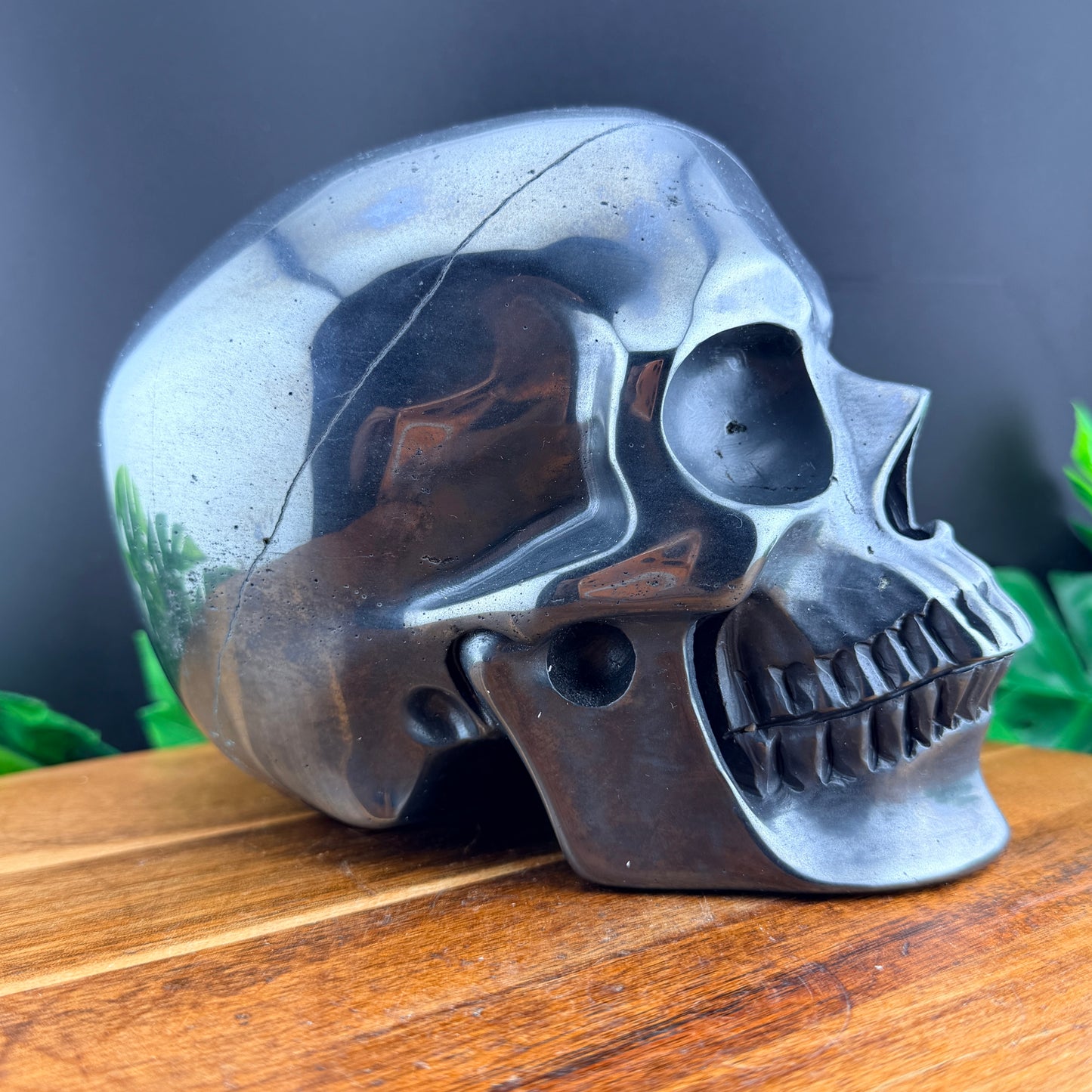 XL 7 inch Hematite Skull
