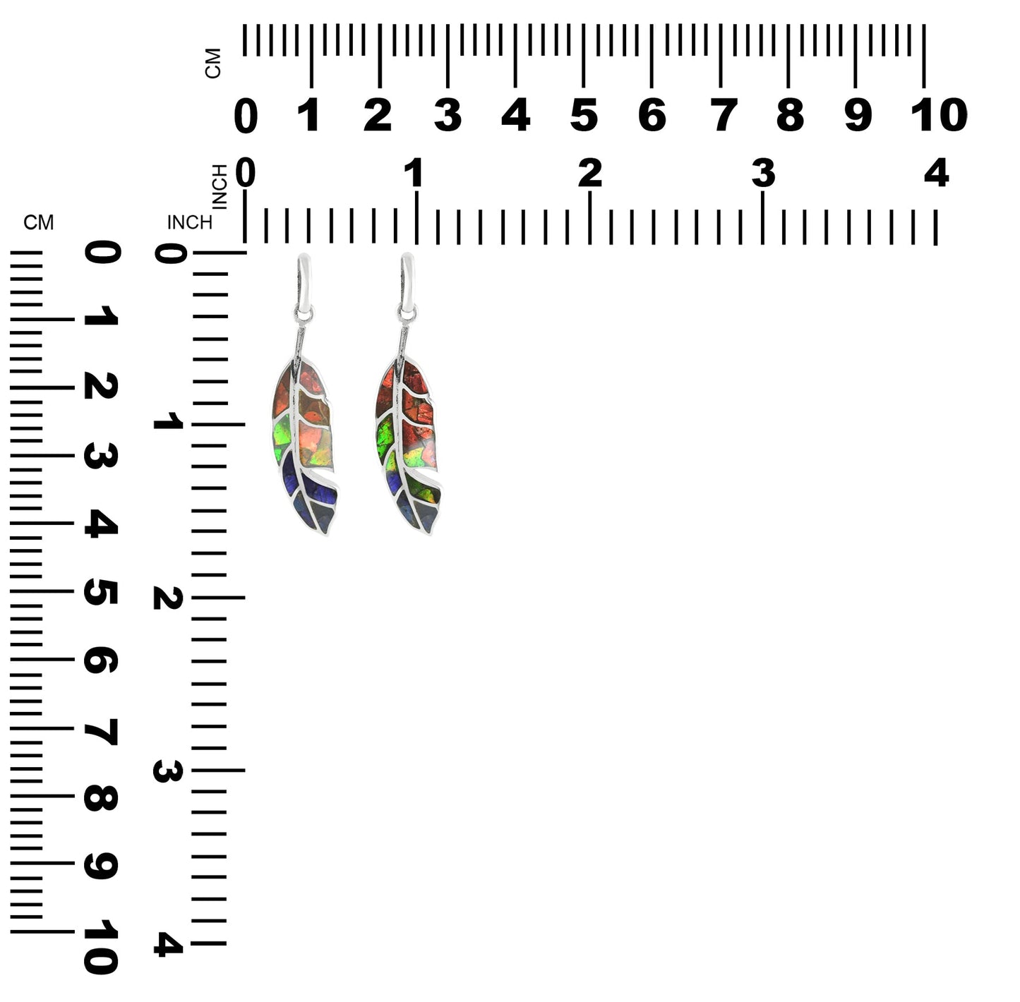 Starborn Feather Pendant with Beautiful Gemstones in Sterling Silver