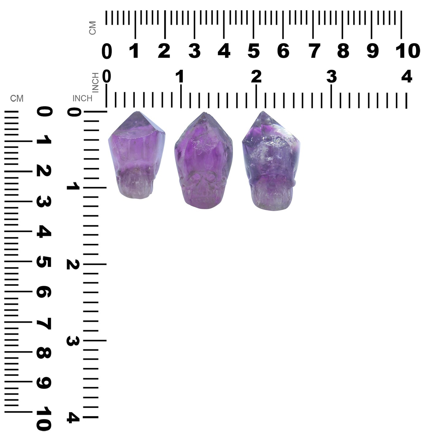 Starborn Hand Carved Amethyst Crystal Skull 30-35mm - 1 Piece