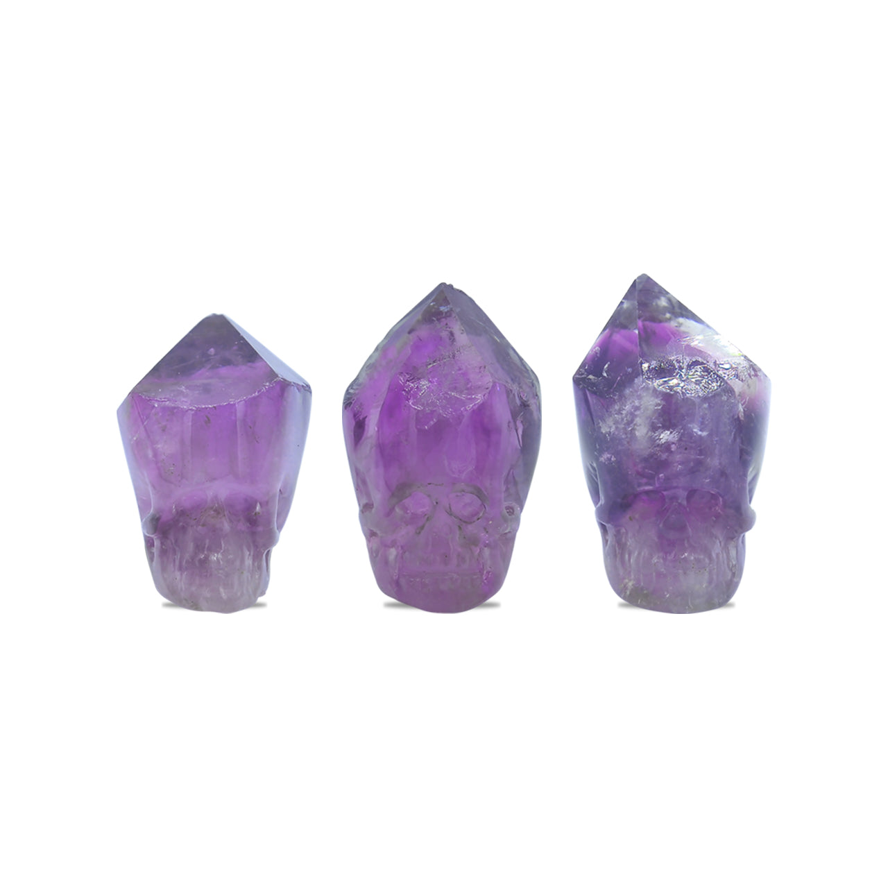 Starborn Hand Carved Amethyst Crystal Skull 30-35mm - 1 Piece
