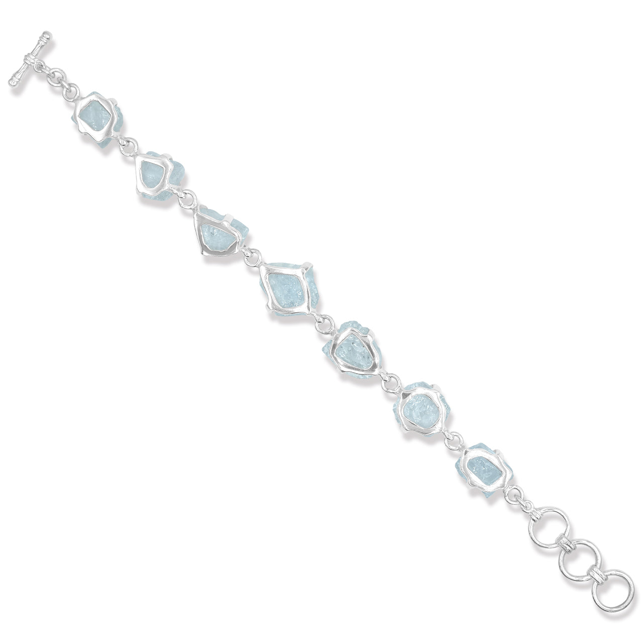 Starborn Aquamarine Prong Set Bracelet in Sterling Silver