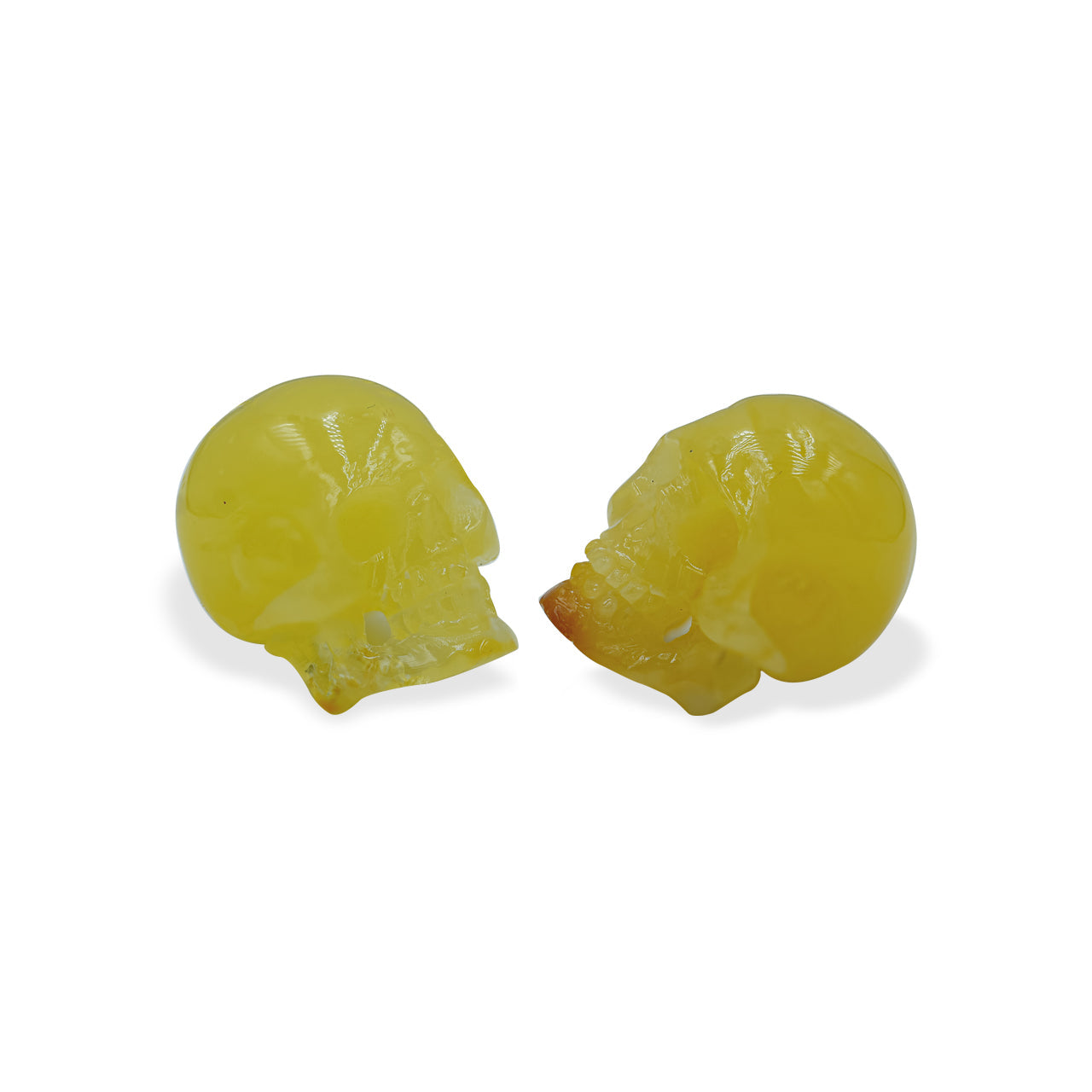 Starborn Baltic Amber Hand Carved Skull (22-25mm) - 1 Piece