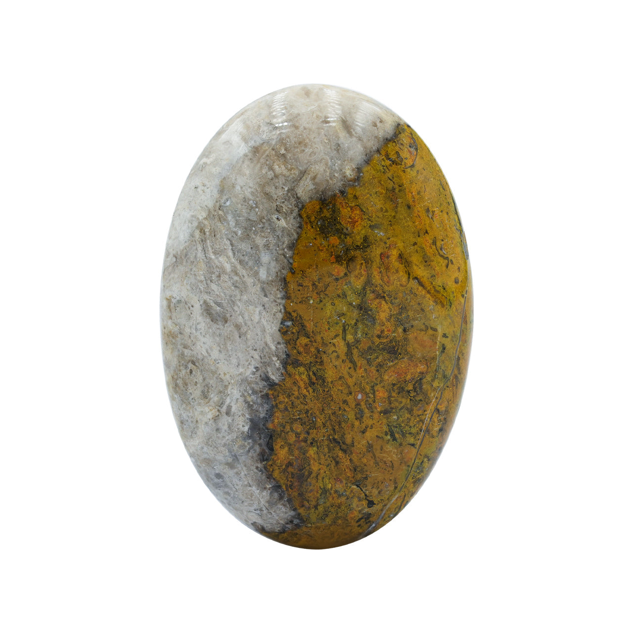 Starborn Bumblebee Jasper Polished Oval Palm Stone - 1 Piece