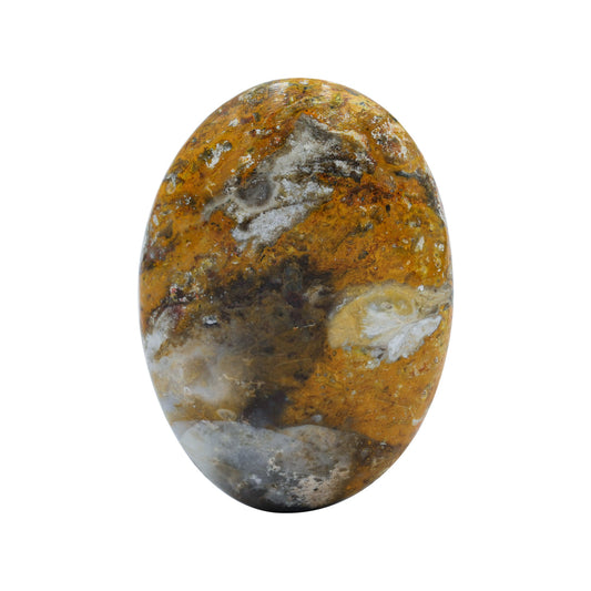 Starborn Bumblebee Jasper Polished Oval Palm Stone - 1 Piece
