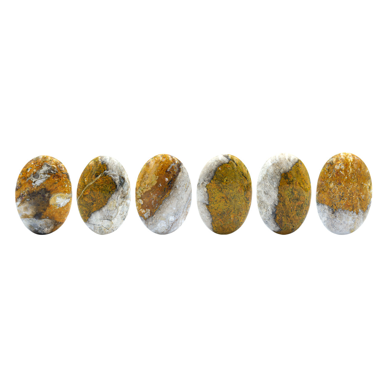 Starborn Bumblebee Jasper Polished Oval Palm Stone - 1 Piece