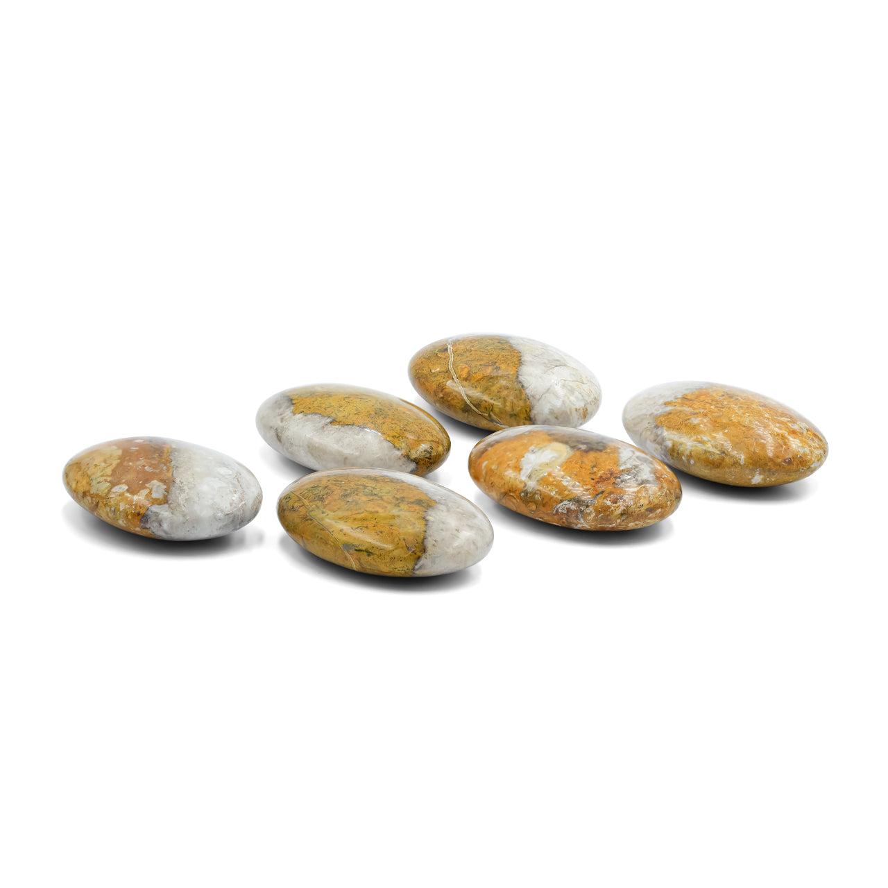 Starborn Bumblebee Jasper Polished Oval Palm Stone - 1 Piece