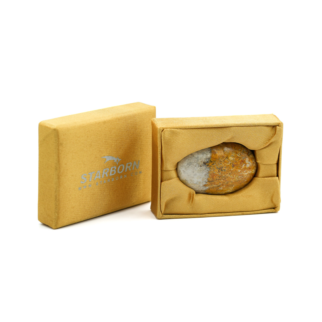 Starborn Bumblebee Jasper Polished Oval Palm Stone - 1 Piece