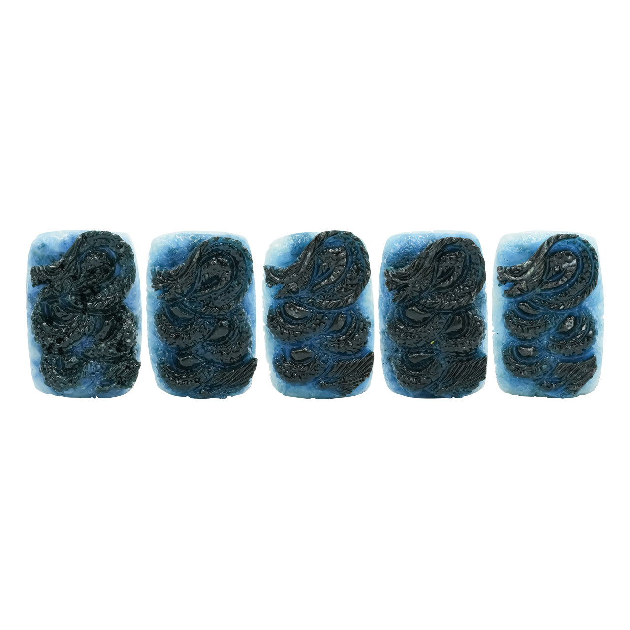 Starborn Blue Ice Glacierite Hand Carved Dragon Cabochon