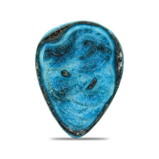 Starborn Carved Pear-Shaped Blue Ice Glacierite Dragon Carving - 1 piece