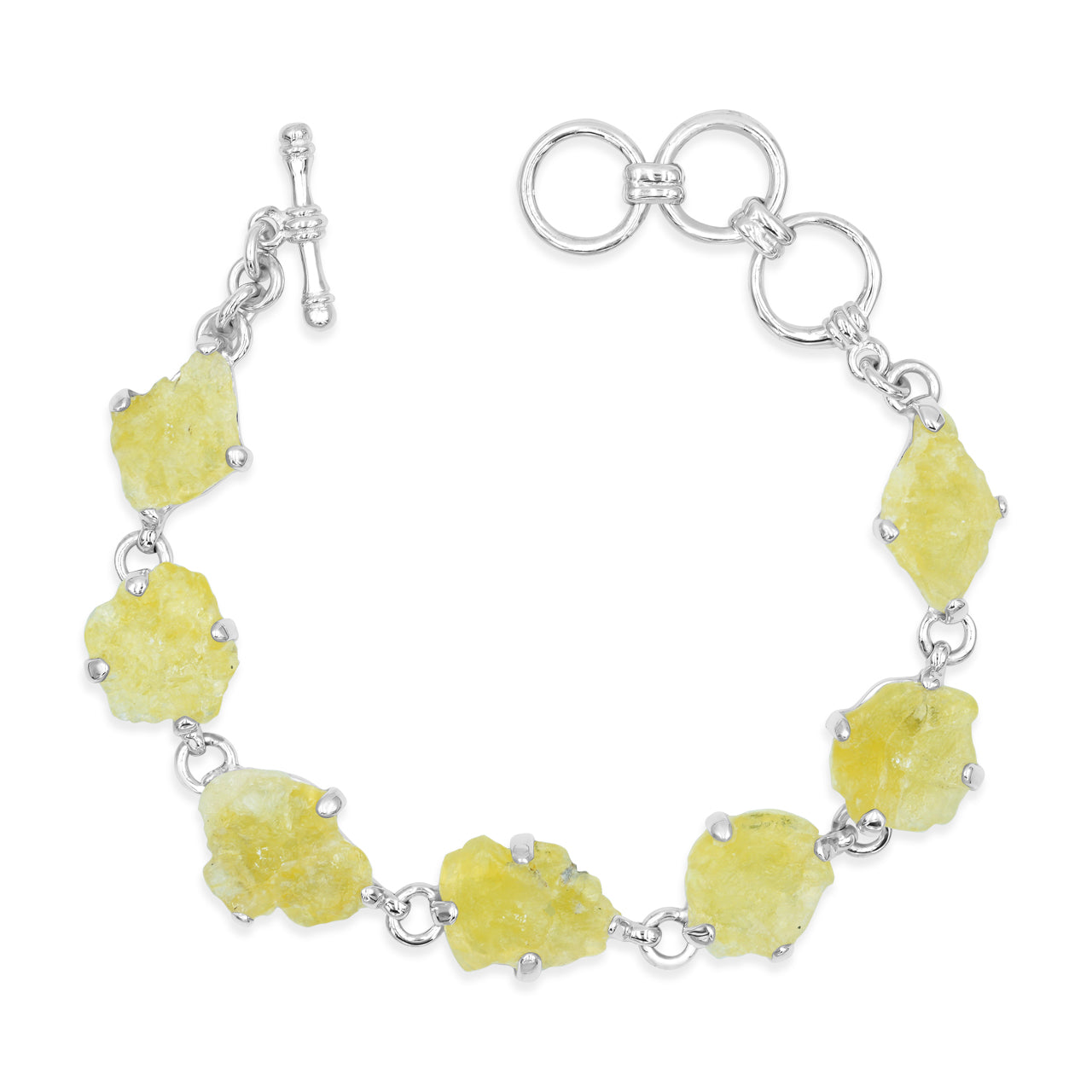 Starborn Rough Brucite Bracelet in Sterling Silver