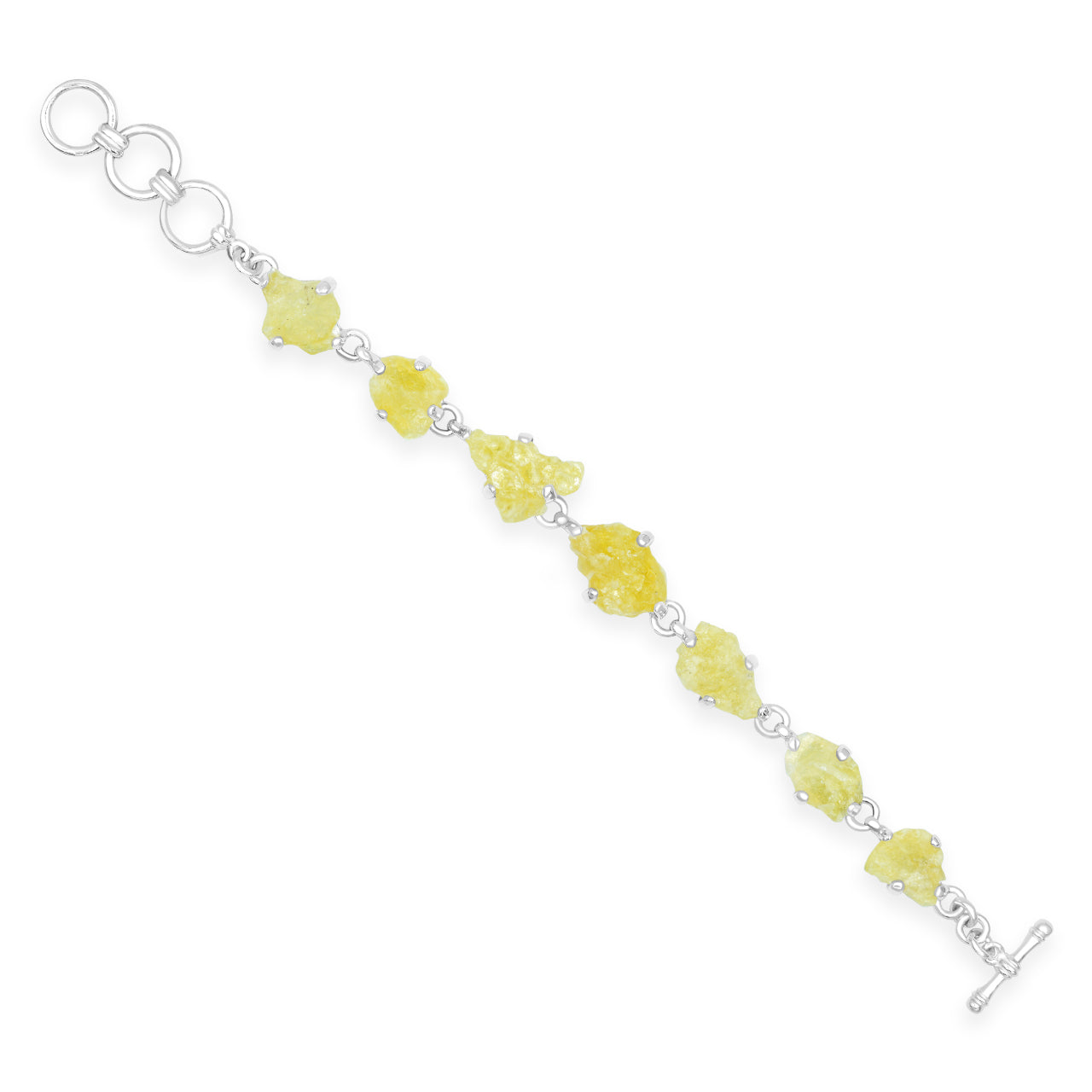Starborn Rough Brucite Bracelet in Sterling Silver