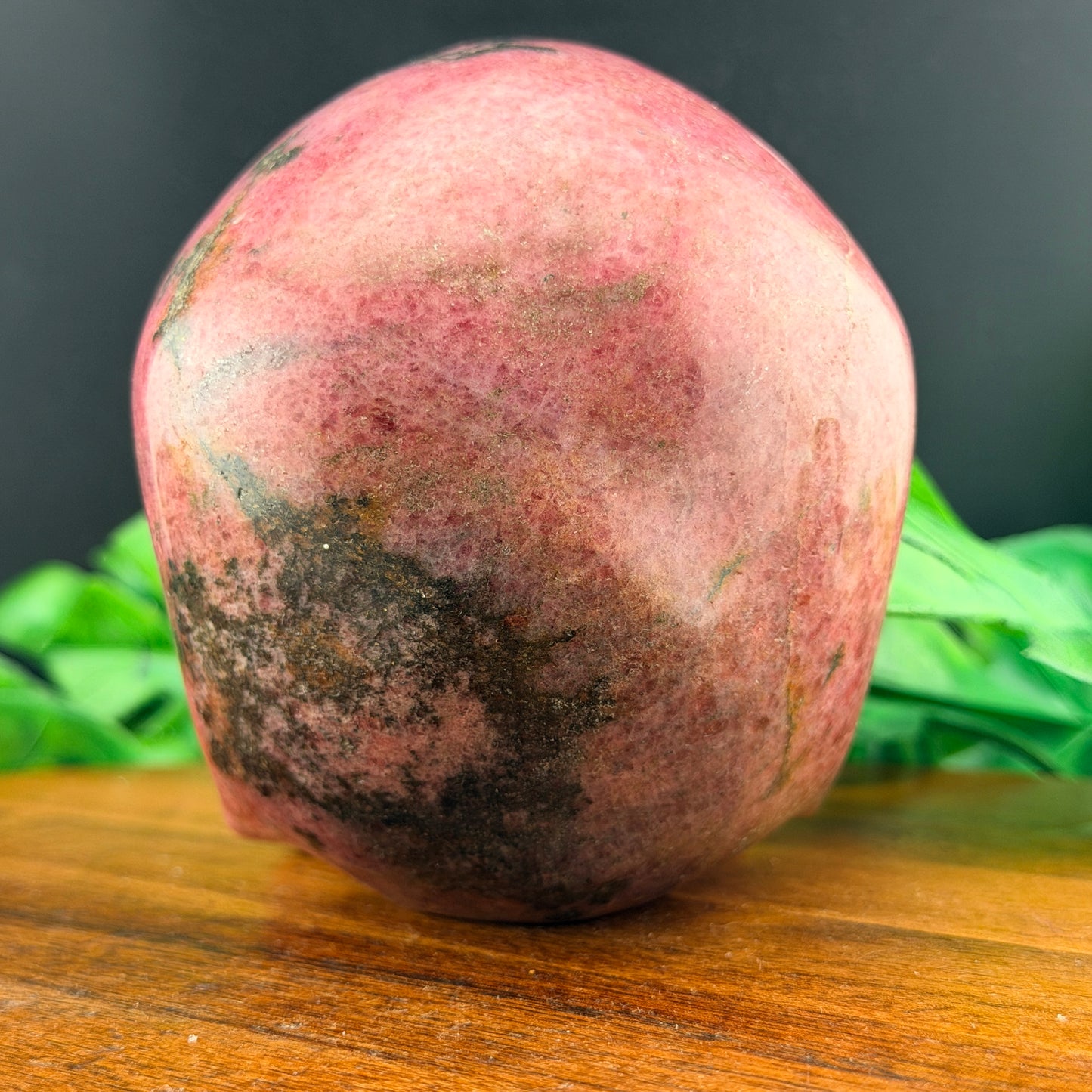 Pink Rhodonite Skull