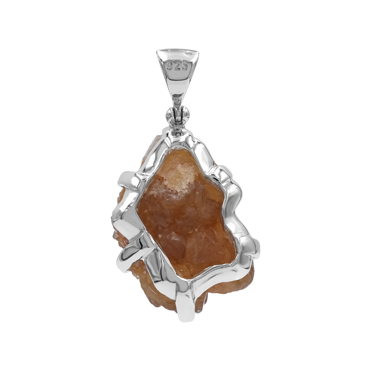 Starborn Star Citrine Prong Set Pendant in Sterling Silver