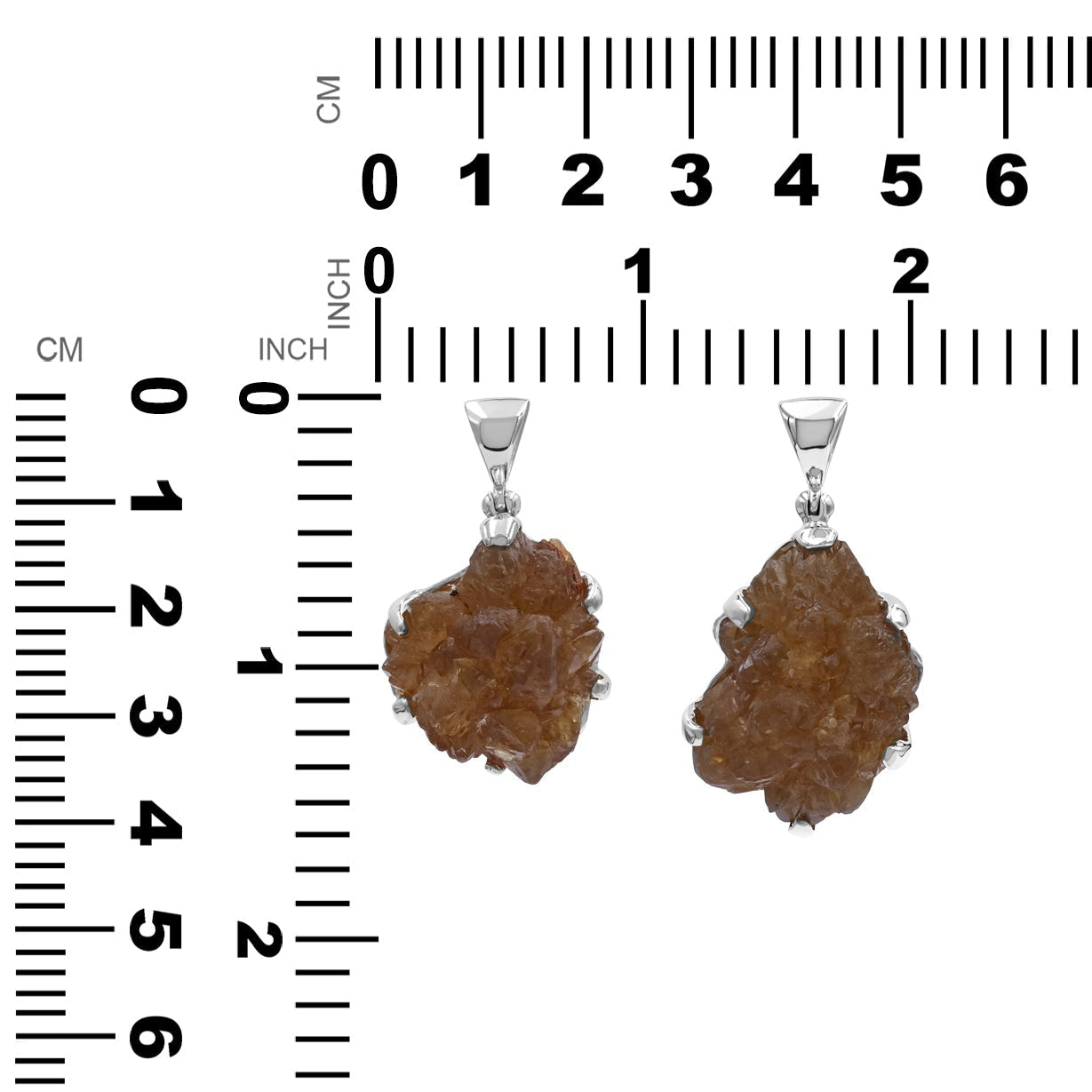 Starborn Star Citrine Prong Set Pendant in Sterling Silver