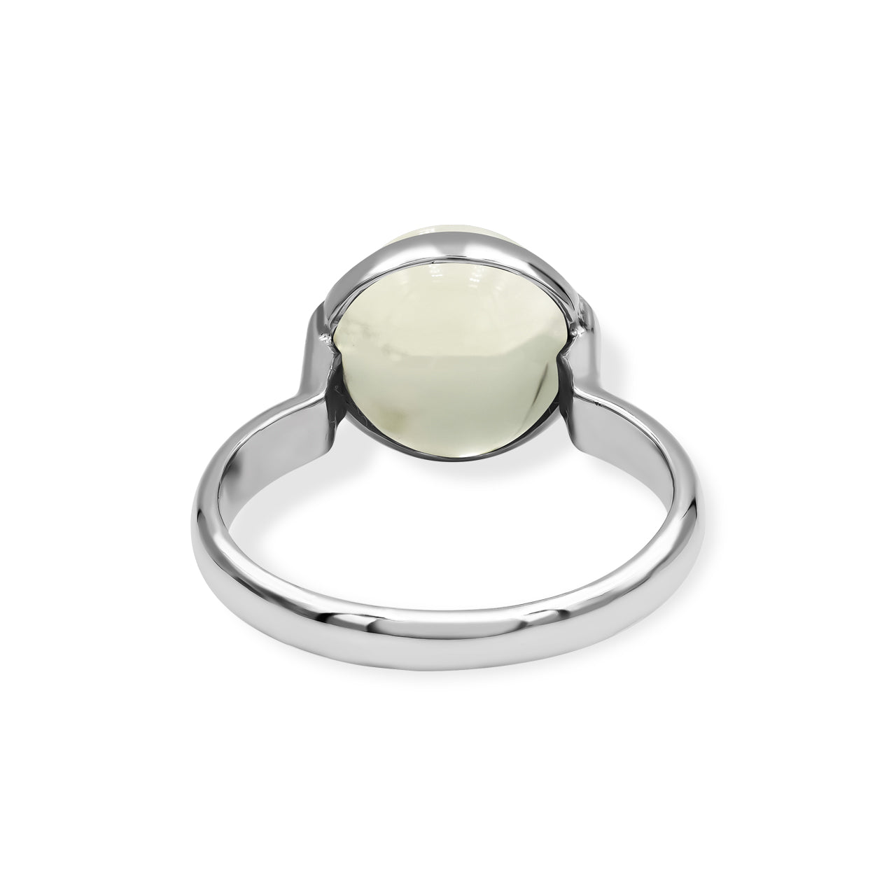 Starborn Citrine Sphere Ring with Silver Band in Sterling Silver