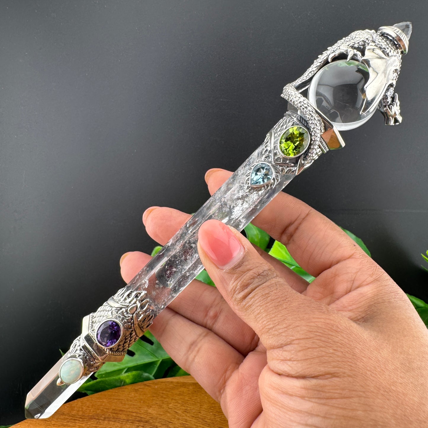 Gotland Clear Quartz and Chakra Guiding Rod