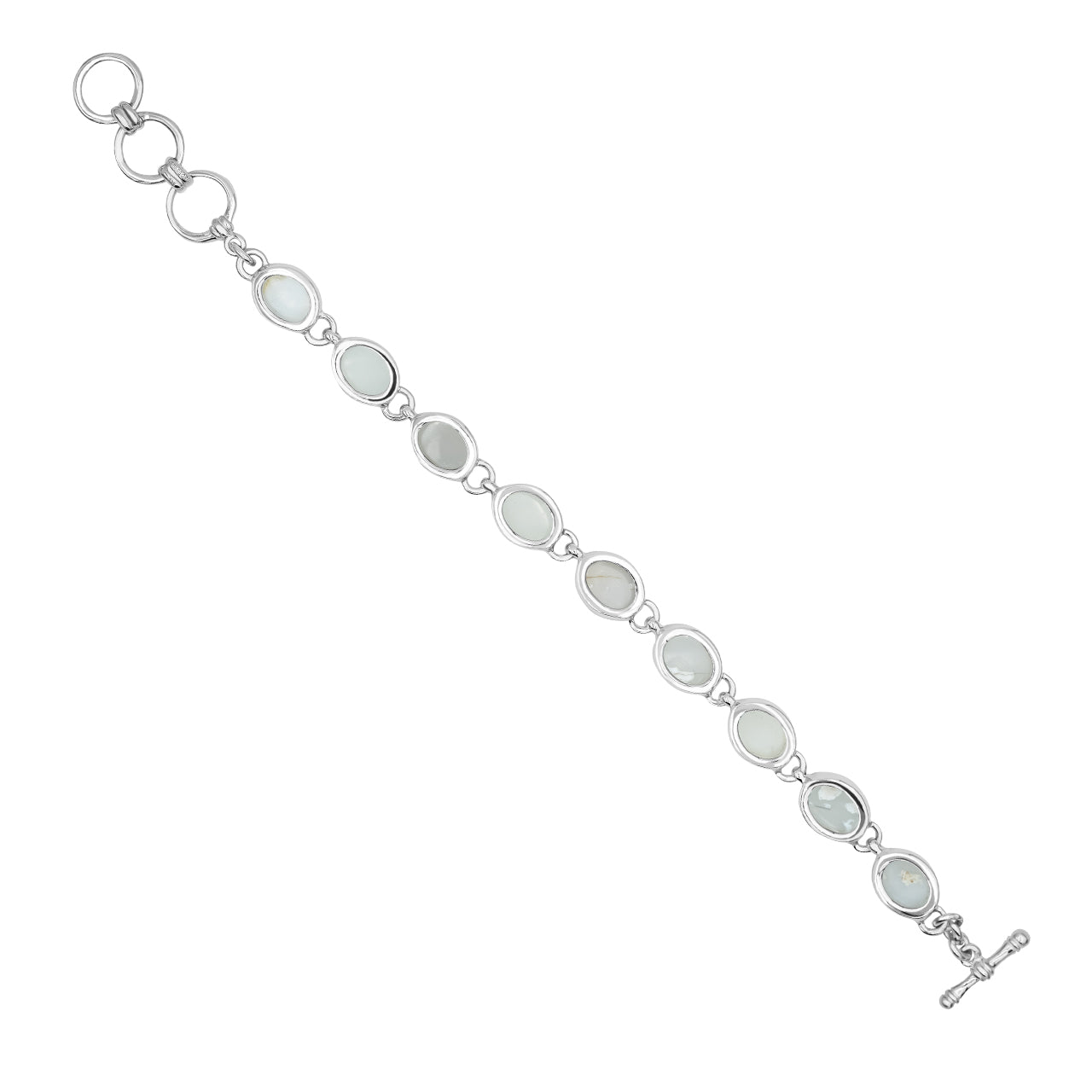 Starborn Si Opal Window Quartz Drusy Oval Bracelet in Sterling Silver