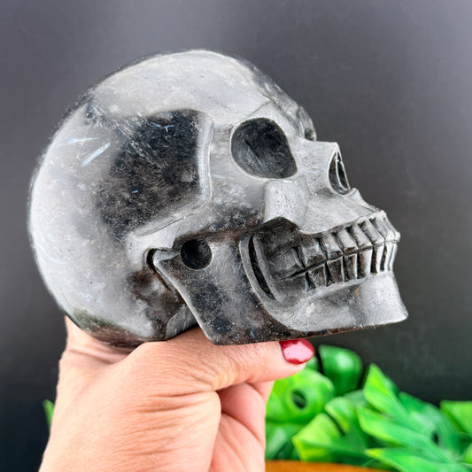Blue Arfvedsonite Skull