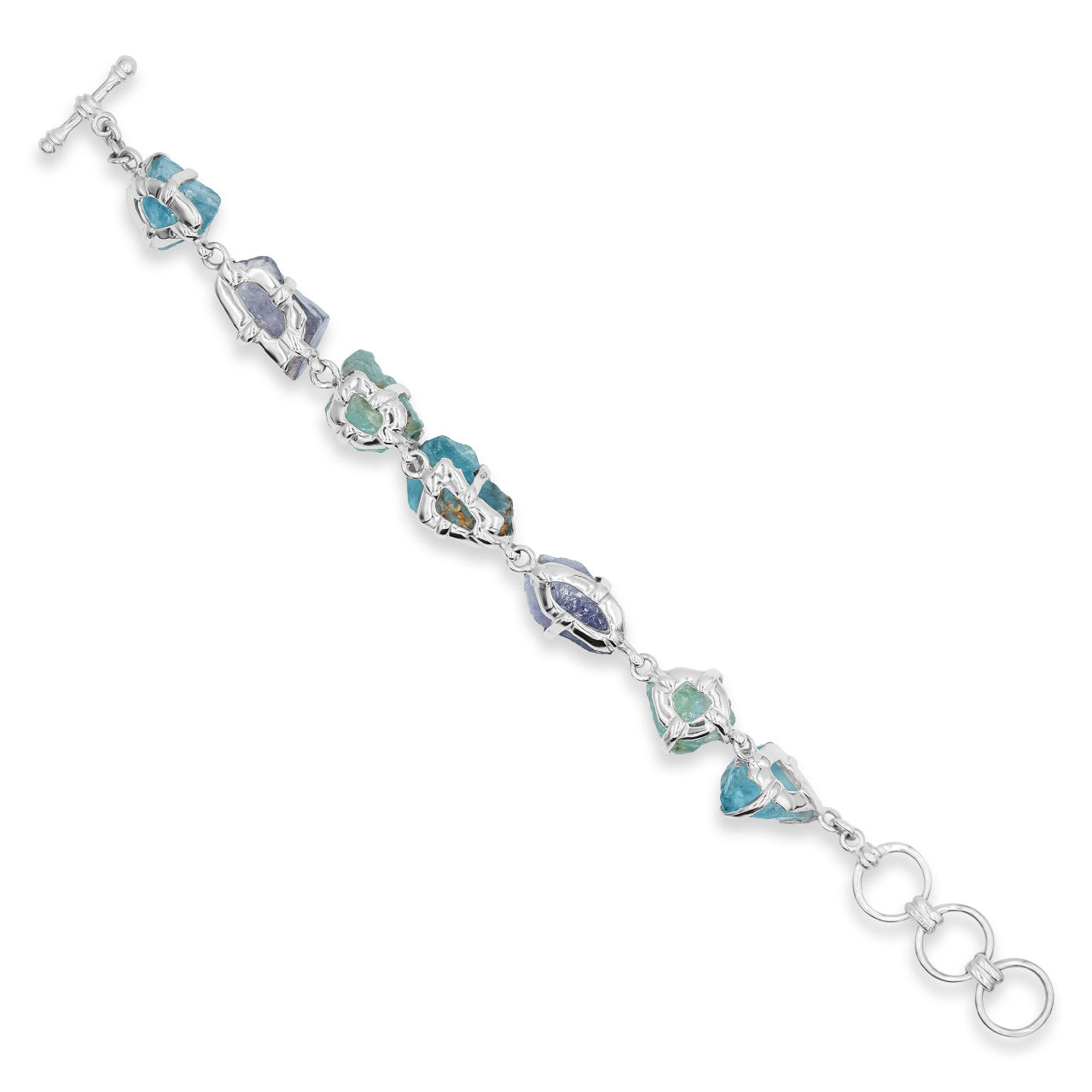 Starborn Fluorite Bracelet in Fine Sterling Silver