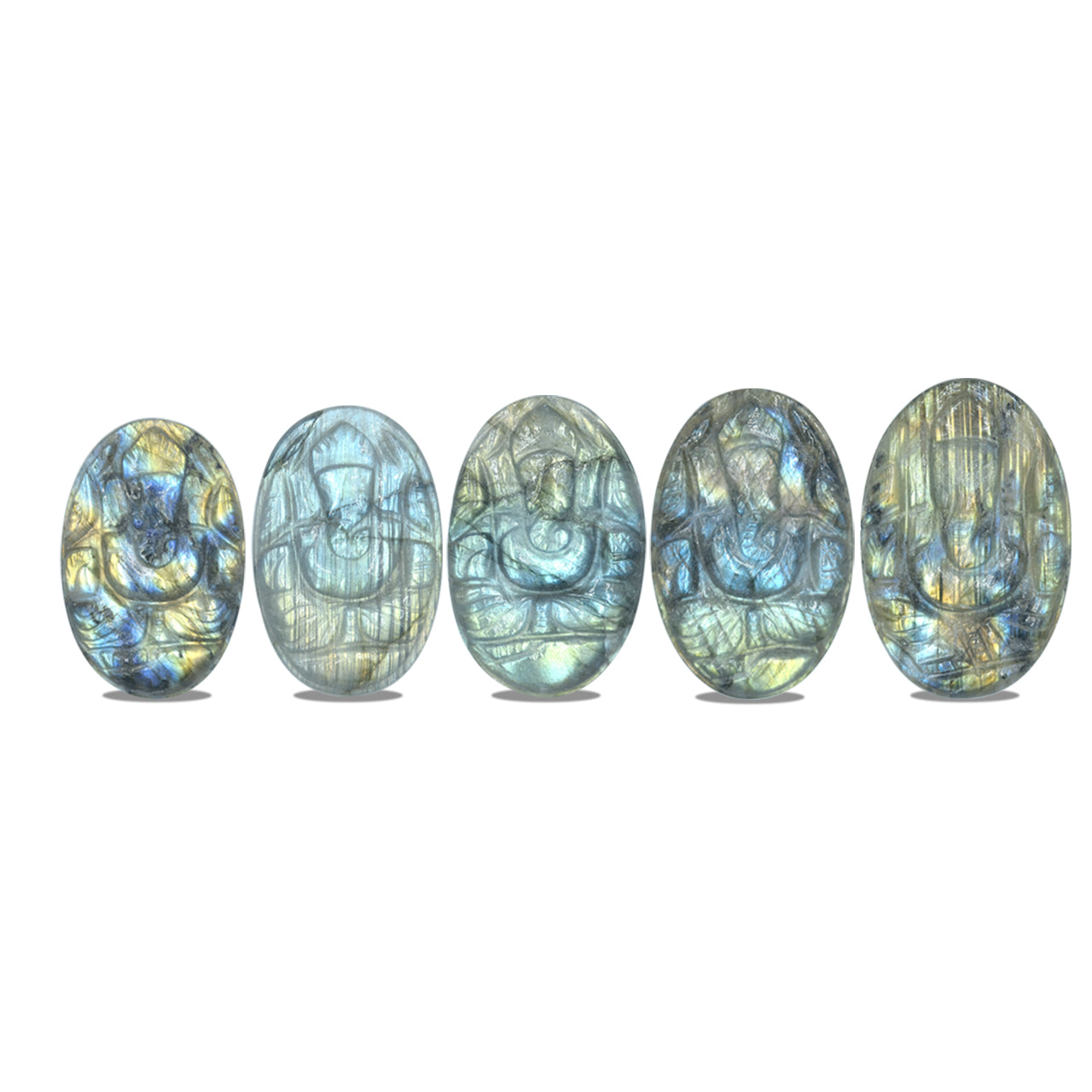Starborn Hand Carved Labradorite Ganesh - 1 piece
