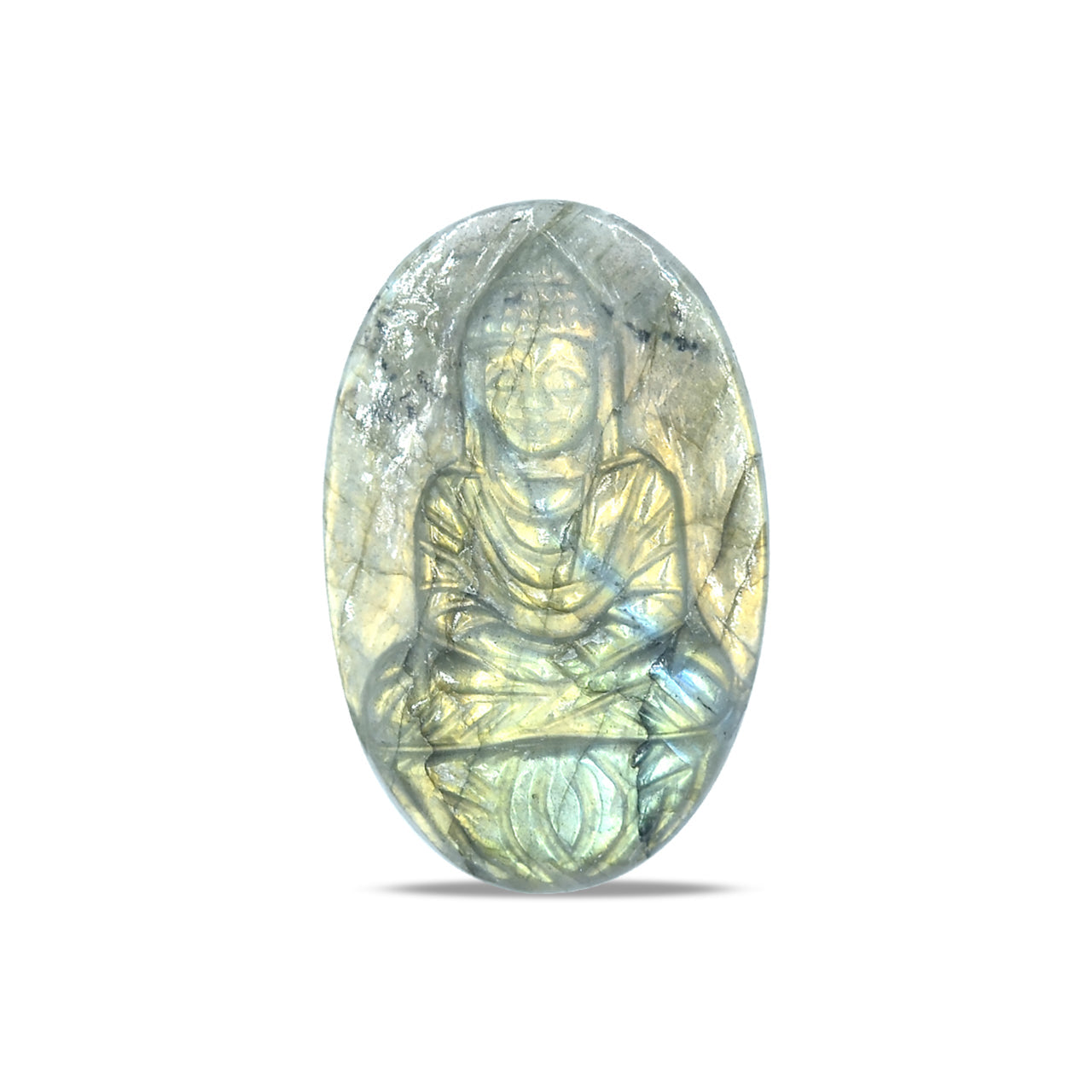 Starborn Hand Carved Labradorite Buddha Cabochon - 1 piece