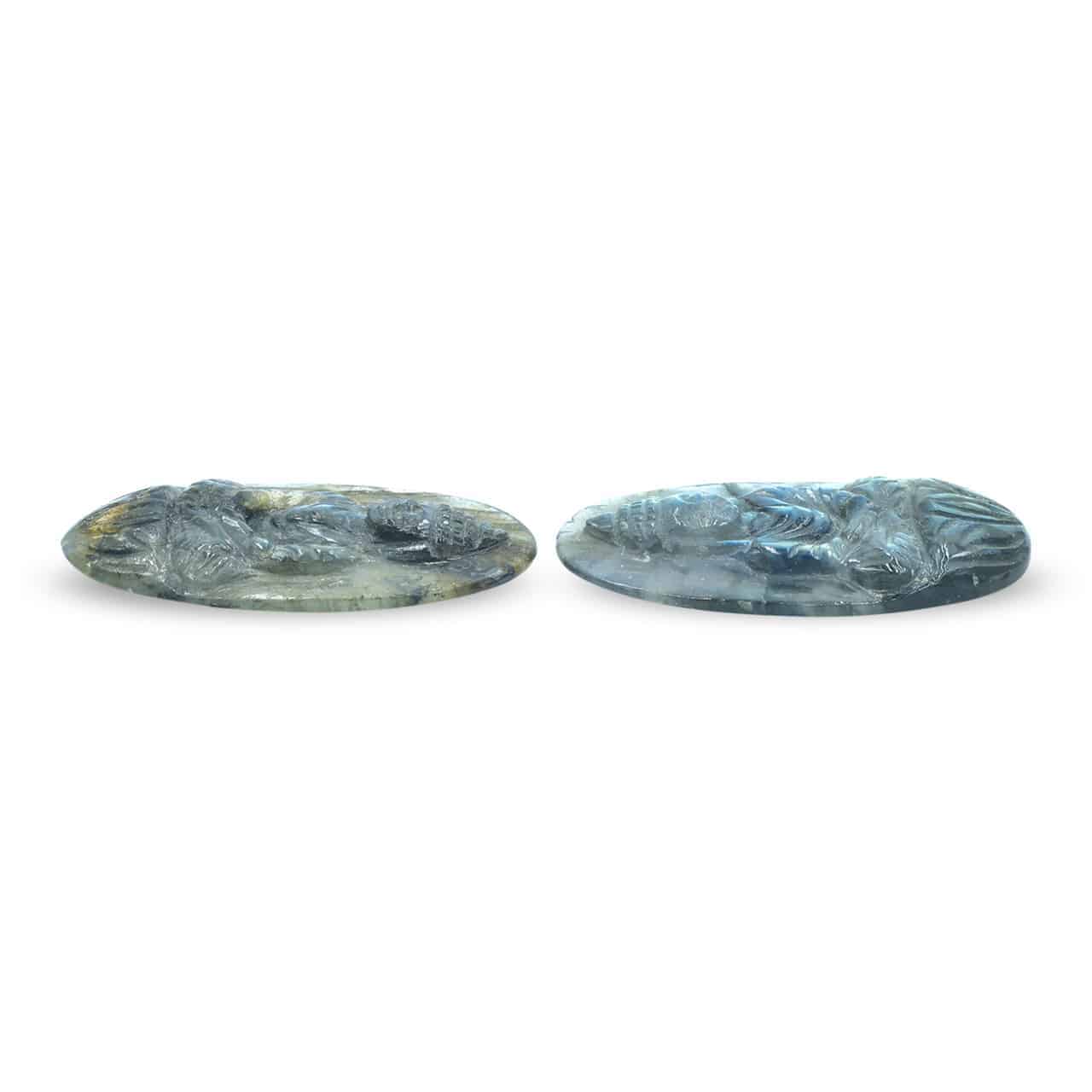 Starborn Hand Carved Labradorite Buddha Cabochon - 1 piece